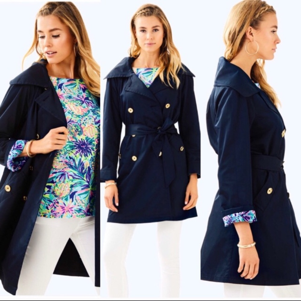 NWOT Lilly Pulitzer trench coat